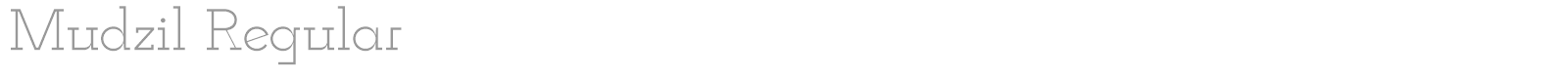 Mudzil font preview